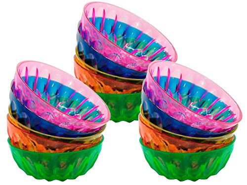ILODA® 30-tlg Set Kompottschälchen Dessertschalen farbig Kunststoff Schüssel-Set von Iloda