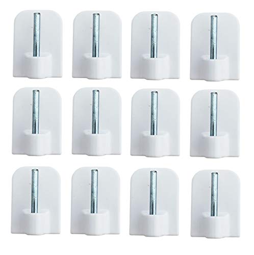 Iloda® 24x Gardinenhaken weiß Klebehaken Haken selbstklebend für Vitragestangen von Iloda