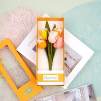 Blumen-Geschenk-Box | Tulpen Personalisierte Nachricht Geschenk Frühlingsblumen Handgemachte Bouquet Papier Tulpe Blumen Blumenarrangement von IlonasAttic