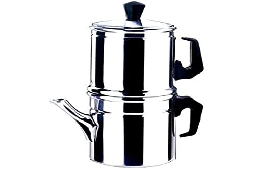 Ilsa Napoletana-Kaffeekanne, Aluminium, Silber, 12 Tassen von Ilsa