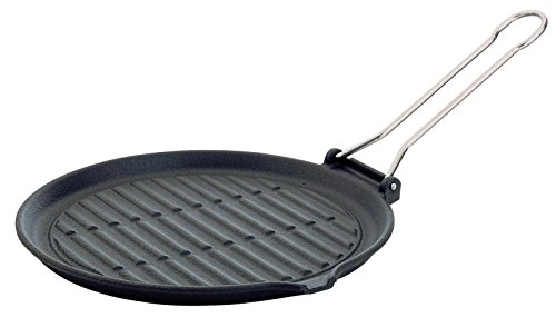 Ilsa Dietella Grillpfanne Rund, aus Gusseisen, Schwarz, 26 cm von Ilsa