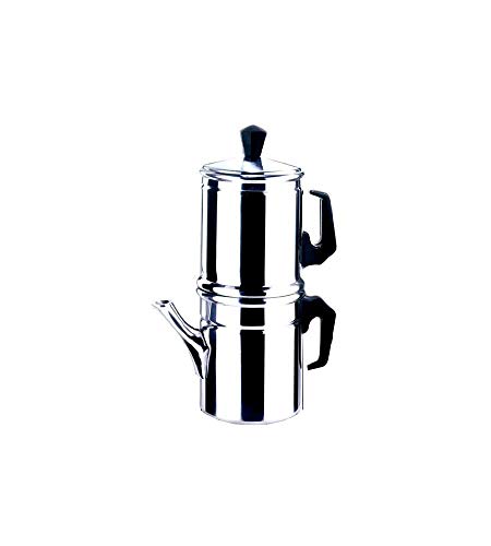 Ilsa Napoletana-Kaffeekanne, Aluminium, Silber von Ilsa