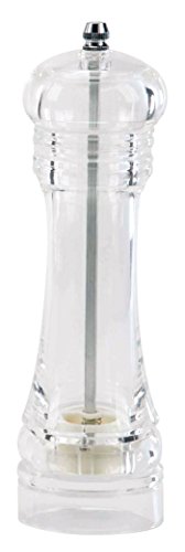 Viscio Trading Plexiglass Salz-Pfeffer-Mühle, Kunststoff, Durchsichtig, 5x20x5 cm von Ilsa