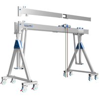 SCHILLING Alu-Portalkran mit teilbarem Doppelträger, verfahrbar, Einhängepunkt 2.893-4.193 mm, Länge 5.000 mm, TK 1.000 kg von SCHILLING