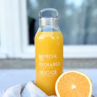 Trinkflasche 500Ml Aus Hochwertigem Glas "Refresh, Recharge, Rejoice" Bpa-Frei Geruchsneutral Christliches Geschenk Trinkflasche 500Ml Aus Hochwertigem Glas "Refresh, Recharge, Rejoice" Bpa-Frei Geruchsneutral Christliches Geschenk von ImGlauben