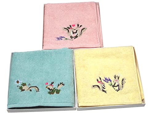 Imabari Towel Ezo-risu Monogatari Handtuch, 26,9 x 25,4 cm, hergestellt in Japan, 3 Farben von Imabari towel