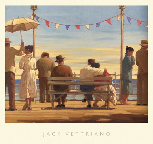 Jack Vettriano – Der Pier Kunstdruck (72,39 x 67,95 cm) von Image Conscious