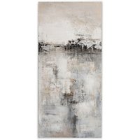 ImageLand Gemälde Abstrakte Welten in Grau und Silber, 150 x 70 cm Acryl auf Leinwand von ImageLand