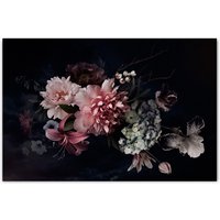 ImageLand Glasbild Digitaldruck Blüten in Purpurrot II, 80 x 120 cm Digitaldruck hinter Glas von ImageLand