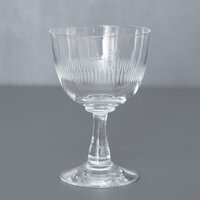 6 Vintage Kristall Coctail Coupes, Likörgläser, Zartes Glas Trinkgeschirr, Geätztes Muster Likör Gin Sour Coupe von Imaginaarium