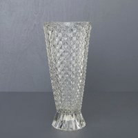Kristall Schnittglas Vase, Pressglas, Vintage Aus Den 1970Er Jahren von Imaginaarium