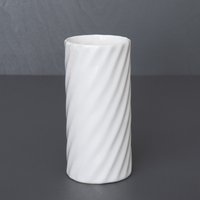 Swirl Vase, Weiß Glasierte Keramik von Imaginaarium