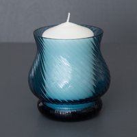 Vintage Kerzenhalter, Blaues Glas, 1960Er Jahre von Imaginaarium