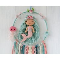 Traumfänger Meerjungfrau Fee Mythisch Mobile Baby Kind Kinderzimmer Deko Geschenk Geburtstag Geburt Taufe Weihnachten Handgemachtes von ImagineEnCouleur