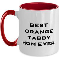 Best Orange Tabby Mom Ever. Zweifarbige 11 Unzen Tasse, Katzengeschenk Von Freunden, Wiederverwendbare Tasse Für Katzenmutter von ImaginePlus