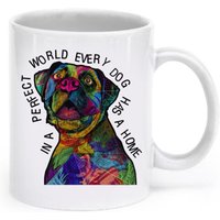 Boxer Hundegeschenke - Boxerbecher in Einer Perfekten Welt Hat Jeder Hund Ein Zuhause von ImaginePlus