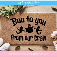 Boo To You Fußmatte - Halloween Dekor Von Unserer Crew Lustige Willkommensmatte Herbst Dekorationen von Imagineered