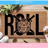 D20 Würfel Roll Fußmatte - Dungeon & Dragons Individuelle Fußmatten Rolle Für Initiative Geschenke Ihn Sie Geek Geschenk von Imagineered