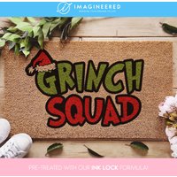 Grinch Squad - Weihnachtsfußmatte Lustige Geschenk Weihnachtsmatte Veranda Dekor von Imagineered