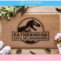 Vatertag Lustige Fußmatten - Vaterschaft Jurassic World Film Papa Geschenke Stiefvater Opa von Imagineered