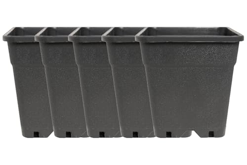 Imagro 5 x Topf 14 Liter Pflanzgefäß Schwarze Pflanzkübel von Imagro