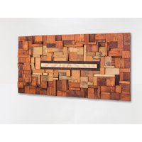 Große Wandkunst Aus Holz, Trends-Wandkunst, Holzwandskulptur, 3D-Wandkunst, Wanddekoration Für Wohnzimmer, Moderne Holzwandkunst von Imarteko