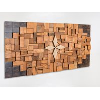 Wand Kunst Trending, Holz Dekor Für Wohnzimmer, Modernes Kunst, Große Skulptur Holzwand, Original Handgemacht von Imarteko