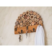 Schlüsselhalter Wand Rustikal, Eingang Organizer, Garderobe Wandhalterung, Schlüssel Halter, Halter Garderobe, Funktionale Kunst von Imarteko