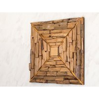 Wandkunst Aus Holz, Holzskulptur Wandbehang, Für Rustikale Wohnkultur, Bauernhaus Kamin Wanddekor, Skulptur von Imarteko