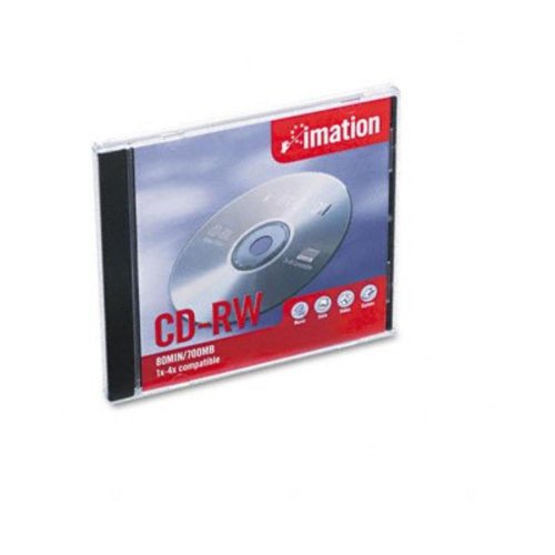 Imation CD-RW Disc, 700 MB/80min, 4 x, w/Slim Jewel Cases, Silver, 1/Pack von Imation
