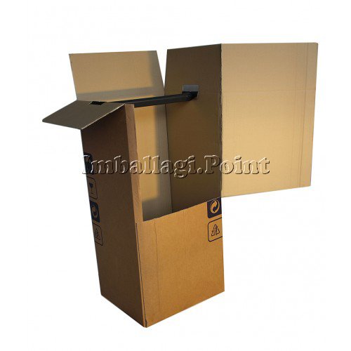 1 Stück Kleiderbox für Umzüge 60 x 50 x 120 cm zweiwellig Transport von Imballaggi.Point