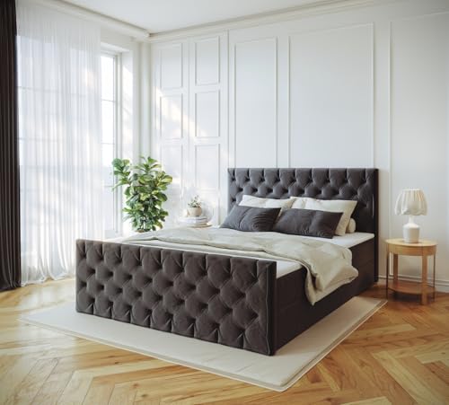Imebel Boxspringbett 160x200 mit Bettkasten - Bett mit Matratze und 2 Bettkästen - Schlafzimmerbett mit Topper - Bequemes und Elegantes Doppelbett für das Schlafzimmer Imebel Boxspringbett 160x200 mit Bettkasten - Bett mit Matratze und 2 Bettkästen - Schlafzimmerbett mit Topper - Bequemes und Elegantes Doppelbett für das Schlafzimmer von Imebel