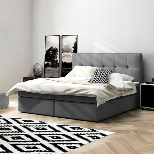Imebel Holly Boxspringbett 160x200 cm mit 2 Bettkästen und Topper – Bett mit Matratze - Samt Velours, Hochwertig, Individuell anpassbar Imebel Holly Boxspringbett 160x200 cm mit 2 Bettkästen und Topper – Bett mit Matratze - Samt Velours, Hochwertig, Individuell anpassbar von Imebel