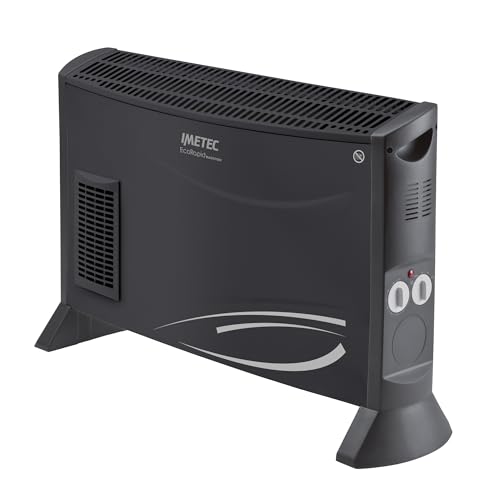 IMETEC EcoRapid Konvektor-Heizgerät, Schwarz, Standheizung mit Thermostat IMETEC EcoRapid Konvektor-Heizgerät, Schwarz, Standheizung mit Thermostat von Imetec