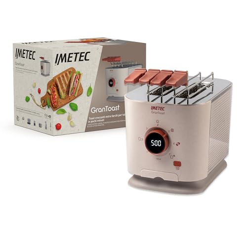 Imetec Grantoast - 2-Scheiben-XL-Toaster mit Schiebeklemmen für gefüllten Toast - 7 Bräunungsstufen, einfache Reinigung, LED-Anzeige, Digitaler Timer, Edelstahl Imetec Grantoast - 2-Scheiben-XL-Toaster mit Schiebeklemmen für gefüllten Toast - 7 Bräunungsstufen, einfache Reinigung, LED-Anzeige, Digitaler Timer, Edelstahl von Imetec