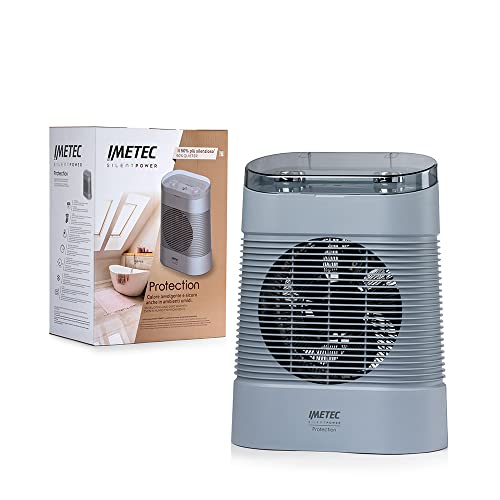 Imetec Silent Power Protection Stille thermoventilator, 2100 W, met programmeerbare uitschakeltimer, instelbare temperatuur, 4 standen, kamer- en veiligheidsthermostaat en antivriesfunctie. von Imetec