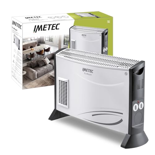 Imetec Eco Rapid, Elektroherd 2000 W, Technologie mit niedrigem Energieverbrauch, 4-Temperatur-Konvektor, Raumthermostat, geräuschlos von Imetec