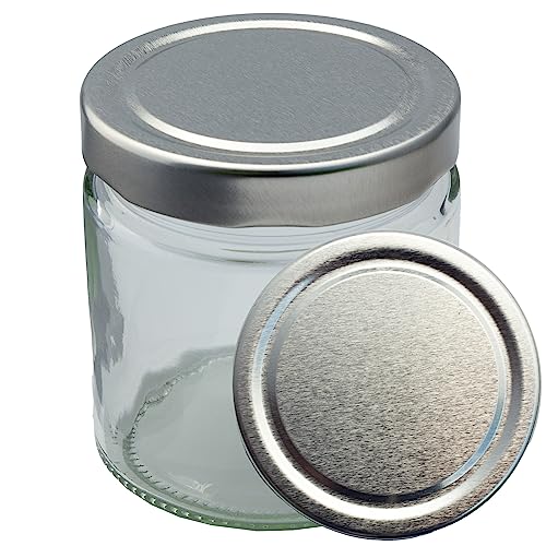 Imkado Deep-Twist-Off Honiggläser (250g) mit silbernem Metalldeckel (96 Stk) von Imkado