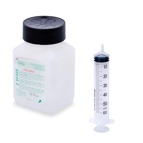 Imkado Set: Andermatt BioVet OXUVAR 5.7% 275 g + 60ml Dosierspritze - Oxalsäure zur Varroa Behandlung, Varroamilbe Sommer und/oder als Winterbehandlung 3,0% Oxalsäure-Dihydrat Imkado Set: Andermatt BioVet OXUVAR 5.7% 275 g + 60ml Dosierspritze - Oxalsäure zur Varroa Behandlung, Varroamilbe Sommer und/oder als Winterbehandlung 3,0% Oxalsäure-Dihydrat von Imkado