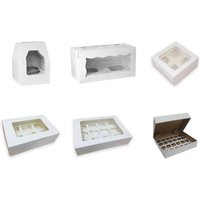 1, 2, 4, 6 & 12 Loch Cupcake Box Mit Klarem Fenster Und Abnehmbarem Tablett | 3 Zoll Tief von Immon