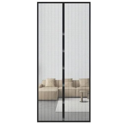 Imoncom Magnetischer Fliegengitter Türvorhang, 100x210cm, Automatisches Schließen, Insektenschutz für Türen, Grau (80x210) von Imoncom