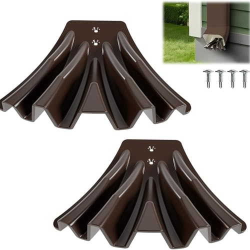 Verlängerungsrohre für Regenwasserverteiler - Kompatibel mit 3" x 4" und 3" x 2" Modellen, robustes PVC-Material, einfache Installation für Garten und Hauswasserablauf (Braun) von Imoncom