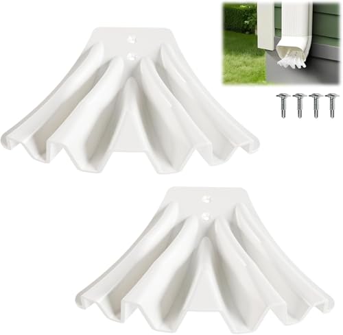 Verlängerungsrohre für Regenwasserverteiler - Kompatibel mit 3" x 4" und 3" x 2" Modellen, robustes PVC-Material, einfache Installation für Garten und Hauswasserablauf (weiß) von Imoncom