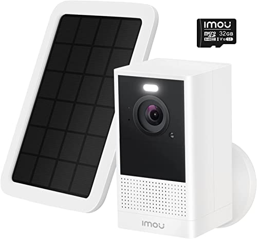 Imou 2.5K 4MP Überwachungskamera Aussen AußenAkku mit Solarpanel, WLAN IP Kamera Outdoor, Personenerkennung, Nachtsicht in Farbe, integrierte 32G-SD-Karte, Zwei-Wege-Audio (Cell 2 Kit) von Imou