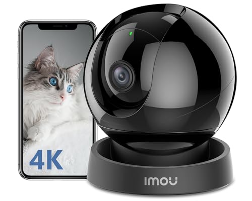 Imou 2024 4K(8MP) Überwachungskamera Innen 360° WLAN Kamera Indoor mit AI Personen-/Tier-/Geräuscherkennung, Automatische Verfolgung, Nachtsicht, 2-Wege-Audio, Modus Privat, Kompatibel Alexa von Imou