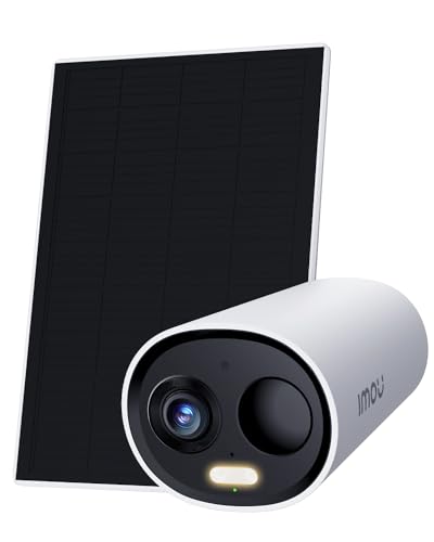 Imou 2K Überwachungskamera Aussen Solar Akku WLAN Kamera Überwachung Aussen mit Farbnachtsicht, PIR+AI Personenerkennung, 2-Wege-Audio, Modus Privat, Sirene, IP66, Funktioniert mit Alexa von Imou