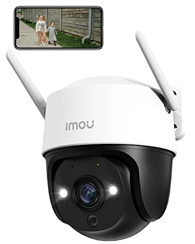 Imou 2K Überwachungskamera Aussen mit AI Personen-/Fahrzeugerkennung, 360° PTZ WLAN Kamera Outdoor, Vollfarbige Nachtsicht, Automatischer Verfolgung, 2-Wege-Audio, Sirene, IP66, Funktioniert mit Alexa von Imou