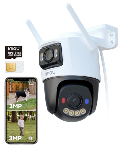 Imou 4G LTE 3MP+3MP PTZ Dual-Lens Überwachungskamera Aussen mit KI-Personen-/Fahrzeugerkennung, Farbnachtsicht, Auto-Tracking, 360° WLAN Kamera Outdoor mit 2-Wege-Audio, Sirene, IP66 Imou 4G LTE 3MP+3MP PTZ Dual-Lens Überwachungskamera Aussen mit KI-Personen-/Fahrzeugerkennung, Farbnachtsicht, Auto-Tracking, 360° WLAN Kamera Outdoor mit 2-Wege-Audio, Sirene, IP66 von Imou