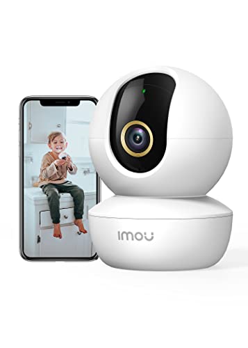 Imou 4MP WLAN IP Kamera Überwachungskamera Innen KI-Personenerkennung Nachtsicht mit Zwei-Wege-Audio kompatibel Datenschutzmodus mit Alexa für Hausstier, Babyphone Ranger SE von Imou