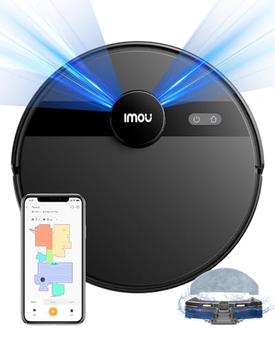 Imou RV1L Staubsauger Roboter 2 in 1 Saugroboter mit Wischfunktion, Auto-Aufladen 4500 Pa,App, Lidar-Navigation, Hinderniserkennung von Imou